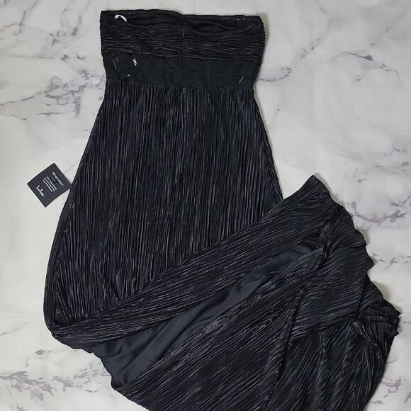 Lulus Black Plisse Strapless Maxi Dress - Picture 8 of 8